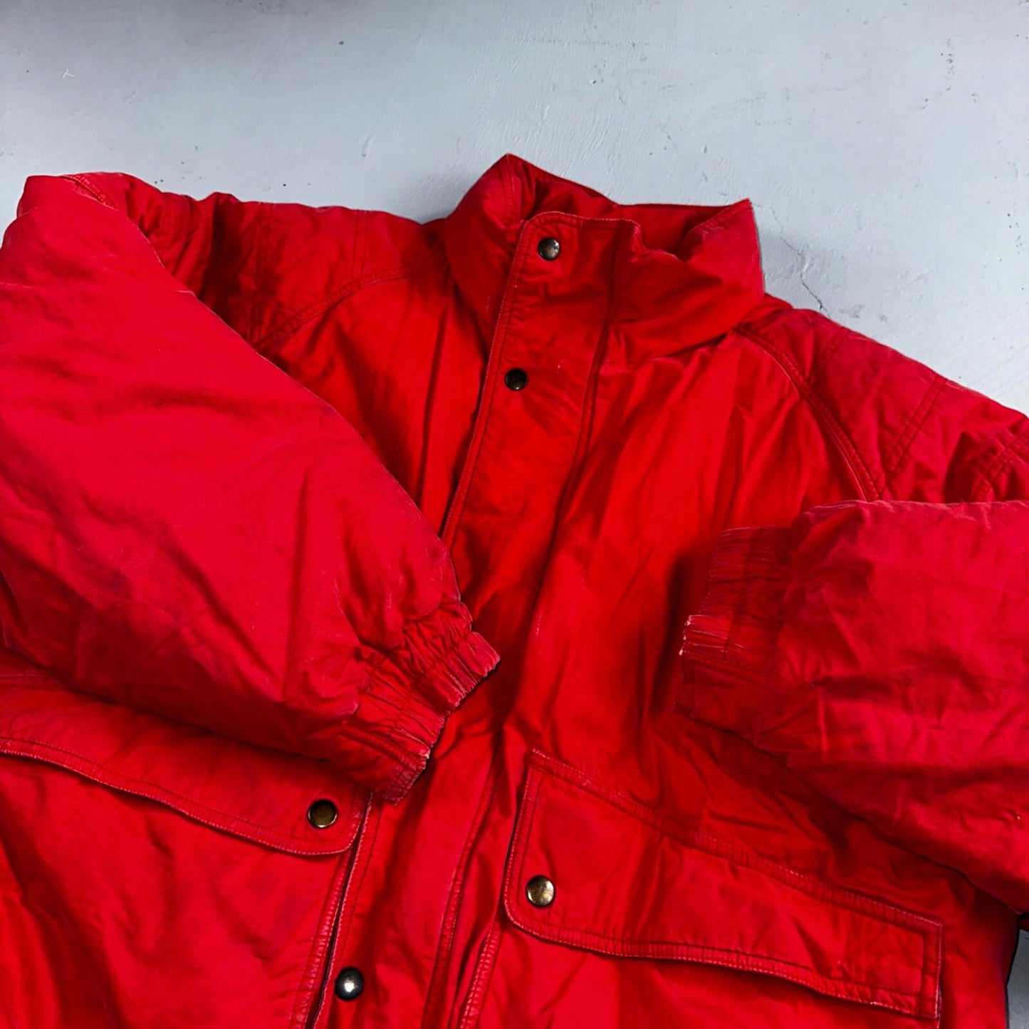 Mighty Mac Jacket Mens 44 Red Bomber Down Filled Norsac Puffer Vintage 80s