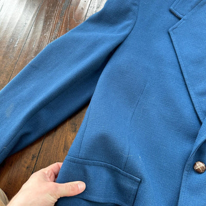 VTG Pendleton Jacket Blazer Men's 42 Blue 100% Pure Virgin Wool USA Western 70s