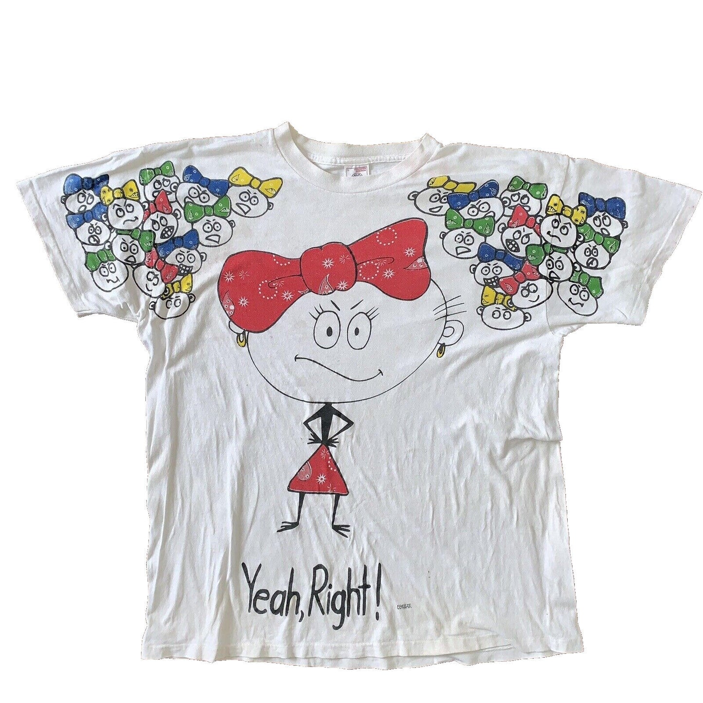 Yea Right Vintage T Shirt Tee Music Nirvana Rap Girl Freaknik Bandana Rare Promo