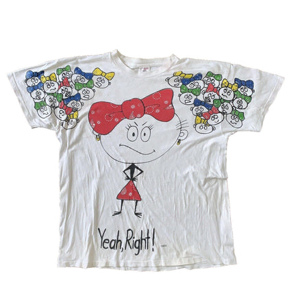 Yea Right Vintage T Shirt Tee Music Nirvana Rap Girl Freaknik Bandana Rare Promo