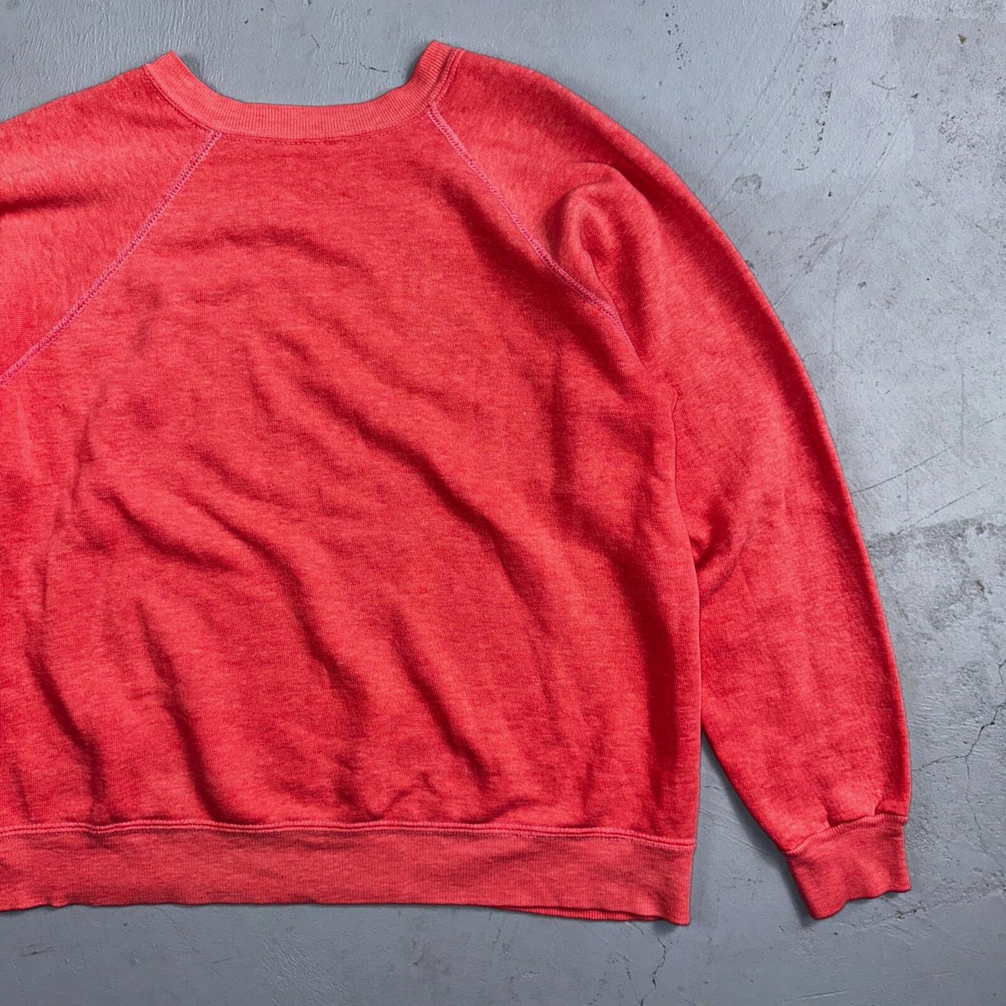 1970s VTG Pink Sport Blank Sweatshirt USA Crewneck Basic 70s Jumper