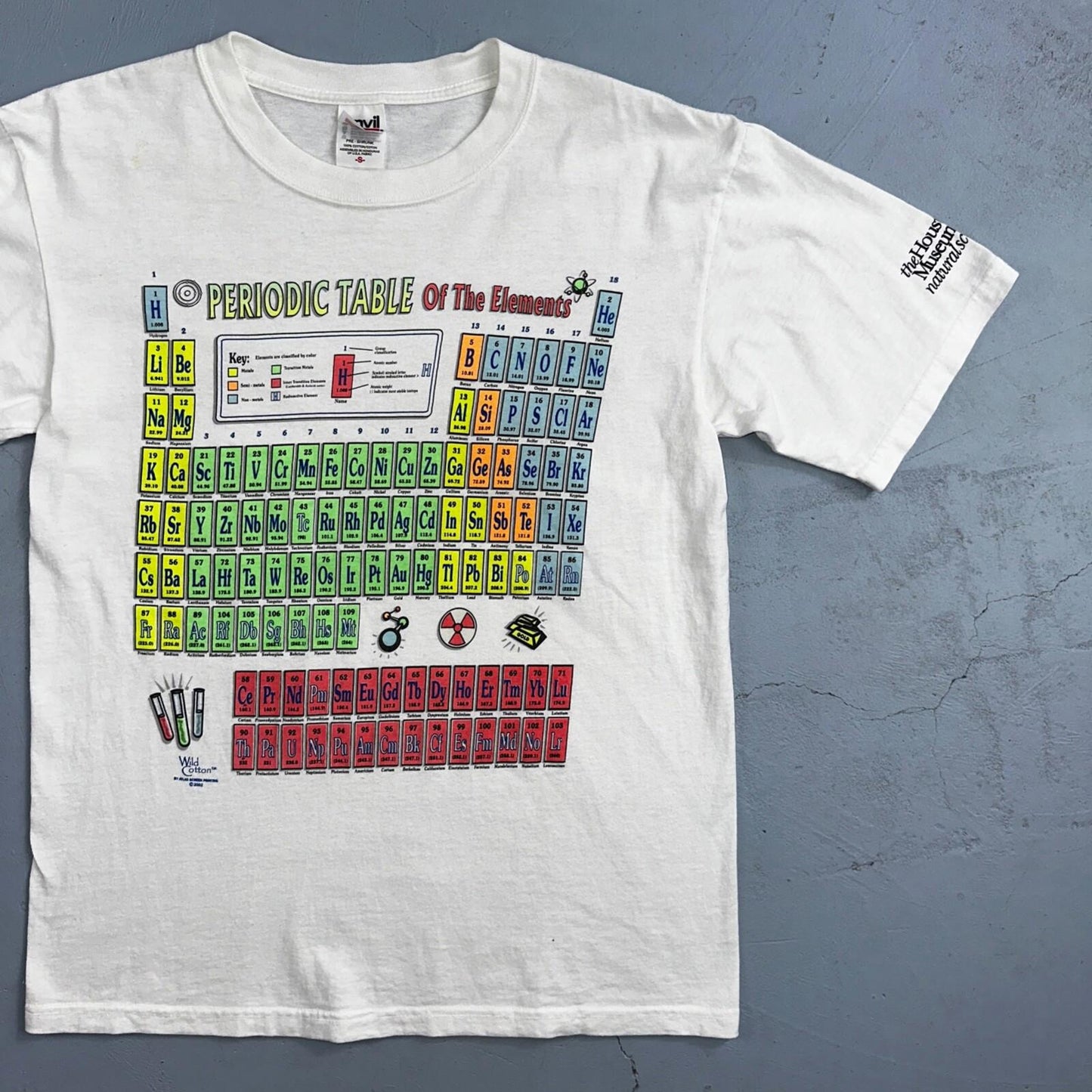 Periodic Table Wild Cotton Y2K VTG T Shirt Science Nerdy Prep Humor Joke School