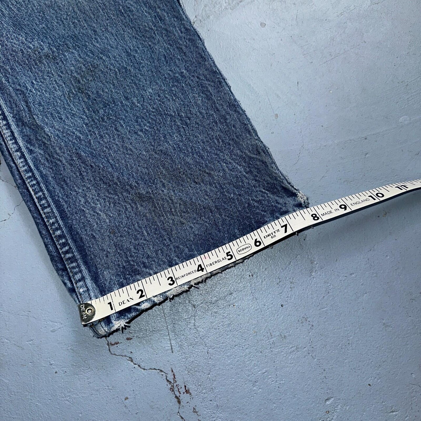 Levis 517 Vintage 80s USA Orange Tab Bootcut Flare Blue Worn Jeans Act 34x27
