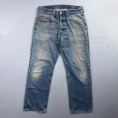 Levis 501 Vintage Y2K XX 90s Straight Leg Jeans Blue Light Wash 34x32 Act 32x29