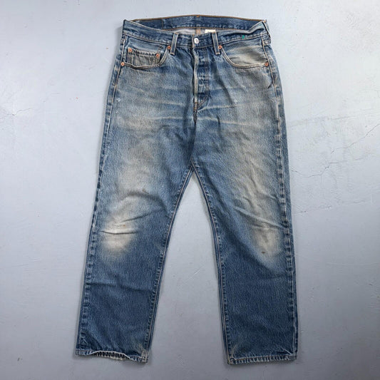 Levis 501 Vintage Y2K XX 90s Straight Leg Jeans Blue Light Wash 34x32 Act 32x29