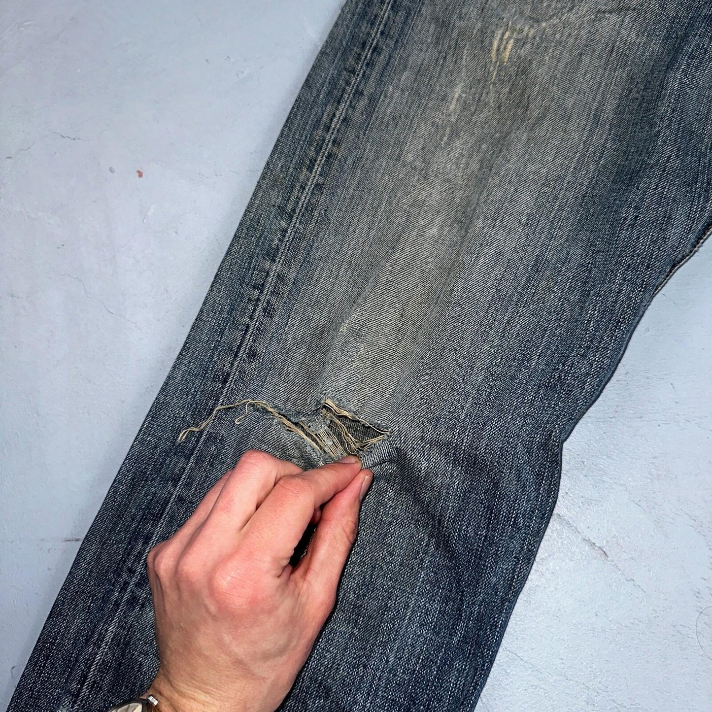 Levis 501 Vintage Y2K XX Straight Leg Jeans Blue Med Wash 33x34 Act 33x33