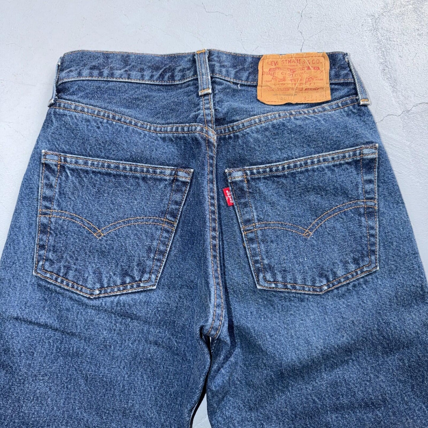 Levis 501 Vintage 80s Redline Selvedge USA XX Jeans Dark Wash 27x32 Act 24x28