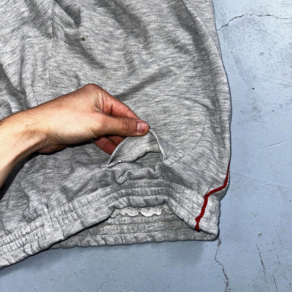 Nike Vintage 80s Sweatpants Large Gray Red Trim Blue Tag 1980s Cotton Jogger