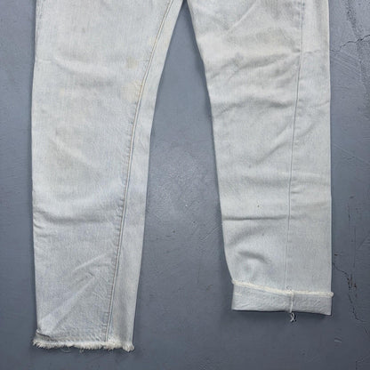 Levis 501 Vintage 80s Redline Selvedge USA XX Jeans Light Wash 28x29 Skinny