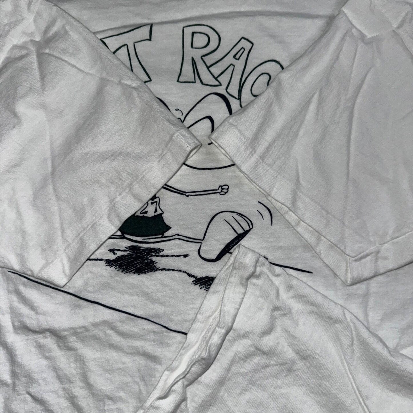 Rat Race Hanes Beefy XL Crazy VTG T Shirt 90s College Running 27 Funny Random