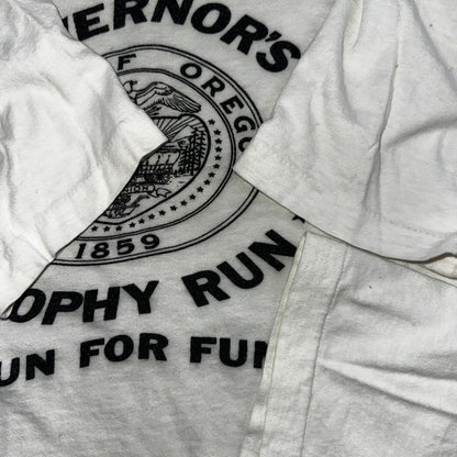Oregon Champion XL Governors Trophy Run VTG T Shirt 1980s Blue Bar Single Stitch