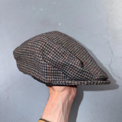 Vintage Pendleton Tweed Flat Cap 100% Virgin Wool Hat Men’s Large Newsboy Gray
