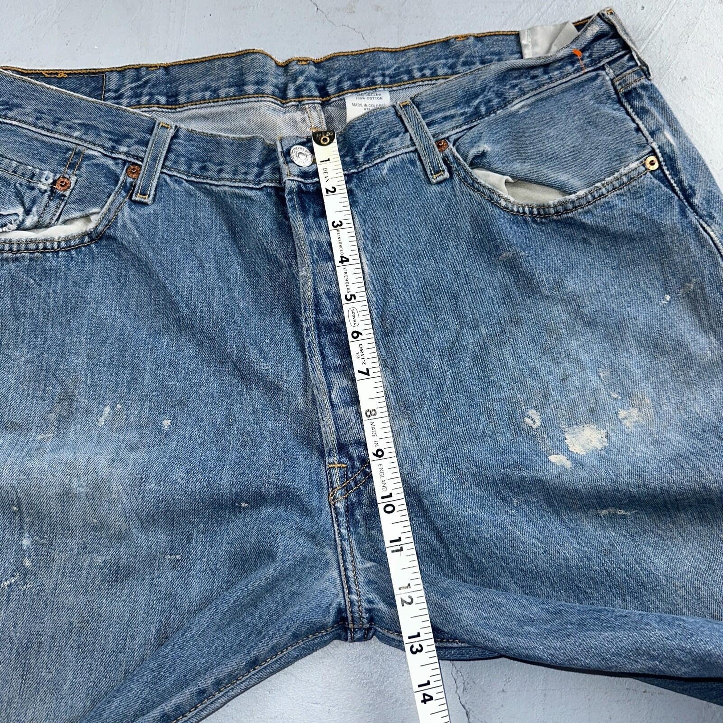 Levis 501 Vintage Y2K 90s XX Straight Leg Jeans Blue Light Wash 40x32 Act 38x31
