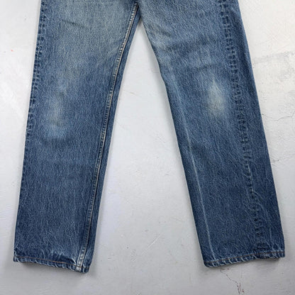 Levis 501 Vintage 80s USA XX Straight Leg Jeans Blue Light Wash 33x33 Act 31x30