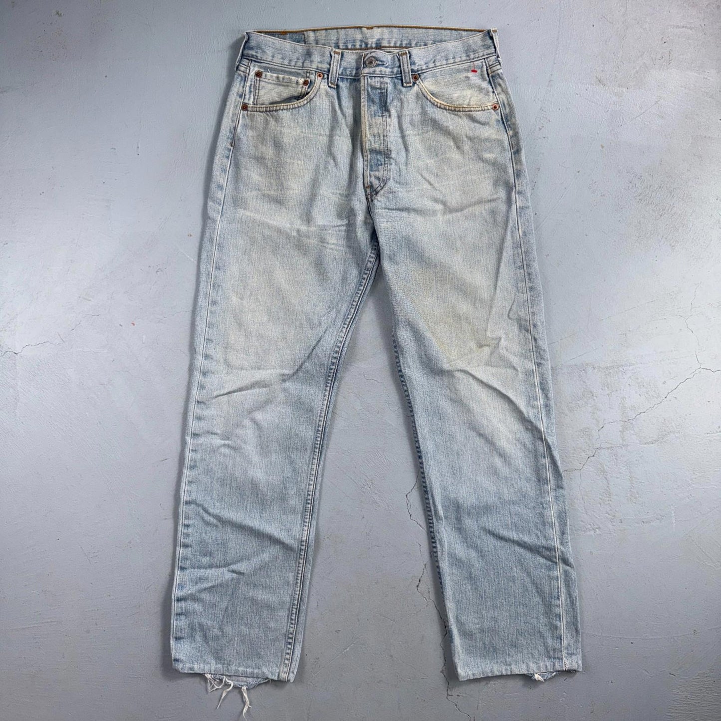 Levis 501 Vintage Y2K 90s XX Straight Leg Jeans Blue Light Wash 33x36 Act 30x29