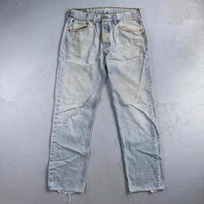 Levis 501 Vintage Y2K 90s XX Straight Leg Jeans Blue Light Wash 33x36 Act 30x29