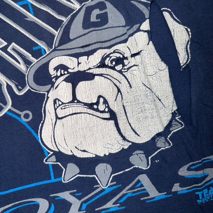 Georgetown Hoyas Thrashed USA VTG T Shirt Single Stitch Basketball Washington DC