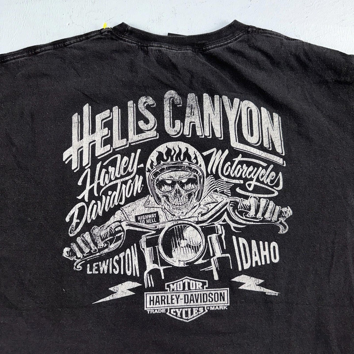 HARLEY DAVIDSON Shirt Mens 2XL Lewiston Idaho Motorcyle Eagle USA VTG Style