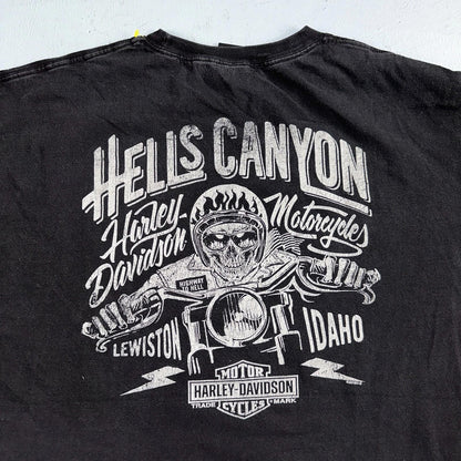 HARLEY DAVIDSON Shirt Mens 2XL Lewiston Idaho Motorcyle Eagle USA VTG Style