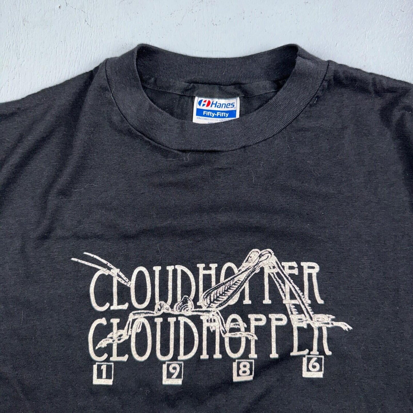 Cloud Hopper Bugs Insects 1986 VTG T Shirt Hanes XL 80s Single Stitch Art Animal