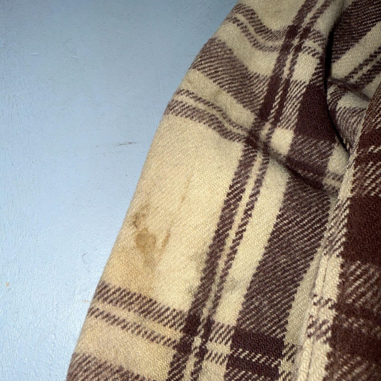 VTG 40s 50s Woolrich Jacket Size 38 Brown Ivory Mackinaw Hunter Plaid Wool RARE