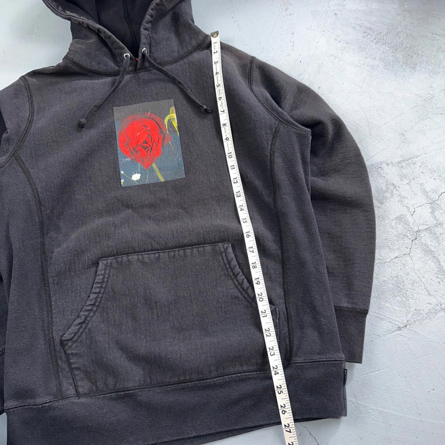 Supreme Araki Rose Hooded Sweatshirt Black Size Medium Hoodie FW16 2016