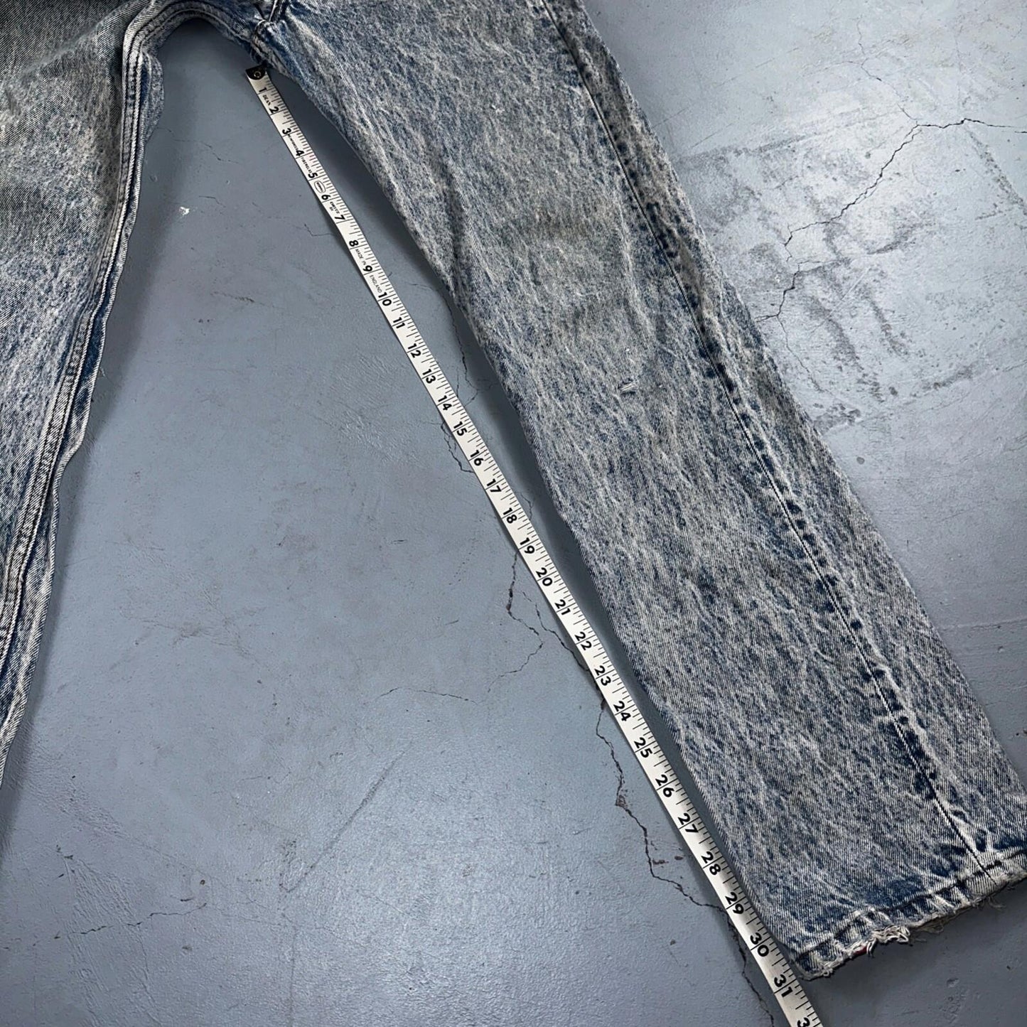 Levis 501 Vintage 80s USA XX Straight Leg Jeans Blue Acid Wash 31x32 Act 30x31