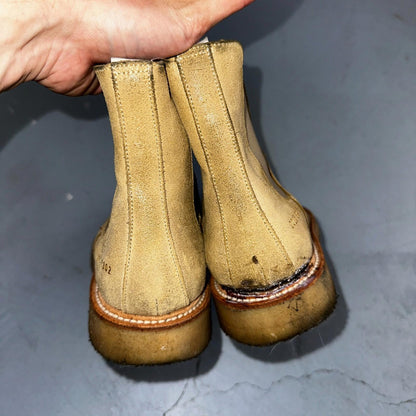 Common Projects Beige Suede Chelsea Workboots Size 39 Mens Tan Authentic