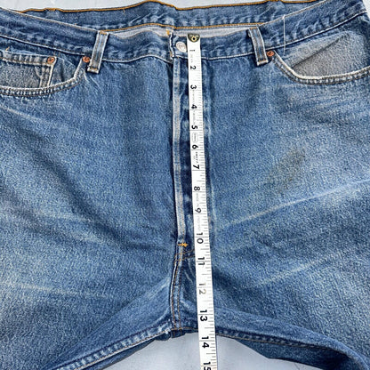 Levis 501 Vintage 90s USA XX Straight Leg Jeans Blue Med Wash 44x32 Act 40x28