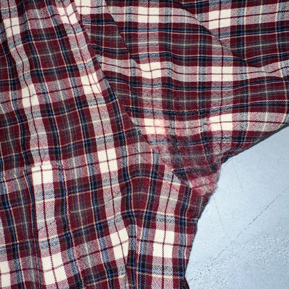 Vintage Pendleton Shirt Mens M Wool Plaid Flannel USA Button 1970s 70s Red