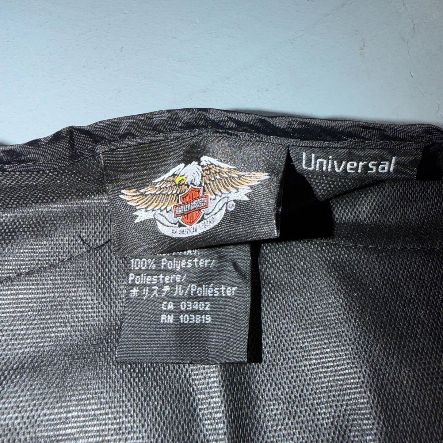 Harley Davidson Men's Black Nylon Hydration Adjustable Vest Jacket 3M Safety