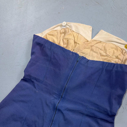 Alix Of Miami Rhinestone 1950s VTG Bathing Suit Swimsuit Hollywood Swim Wear Blu