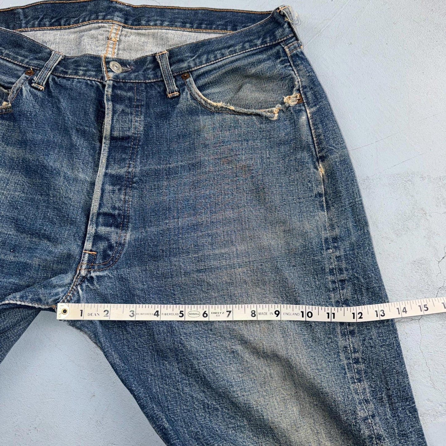 Levis 501 Big E Vintage 60s Redline Selvedge USA XX 1960s Jeans 66 Act 34x27