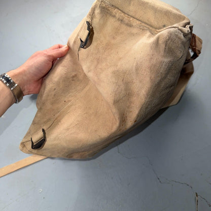 VTG 1930s 1940s Canvas Fishing Field Bag Saddle Bell System Canvas Tote WWII