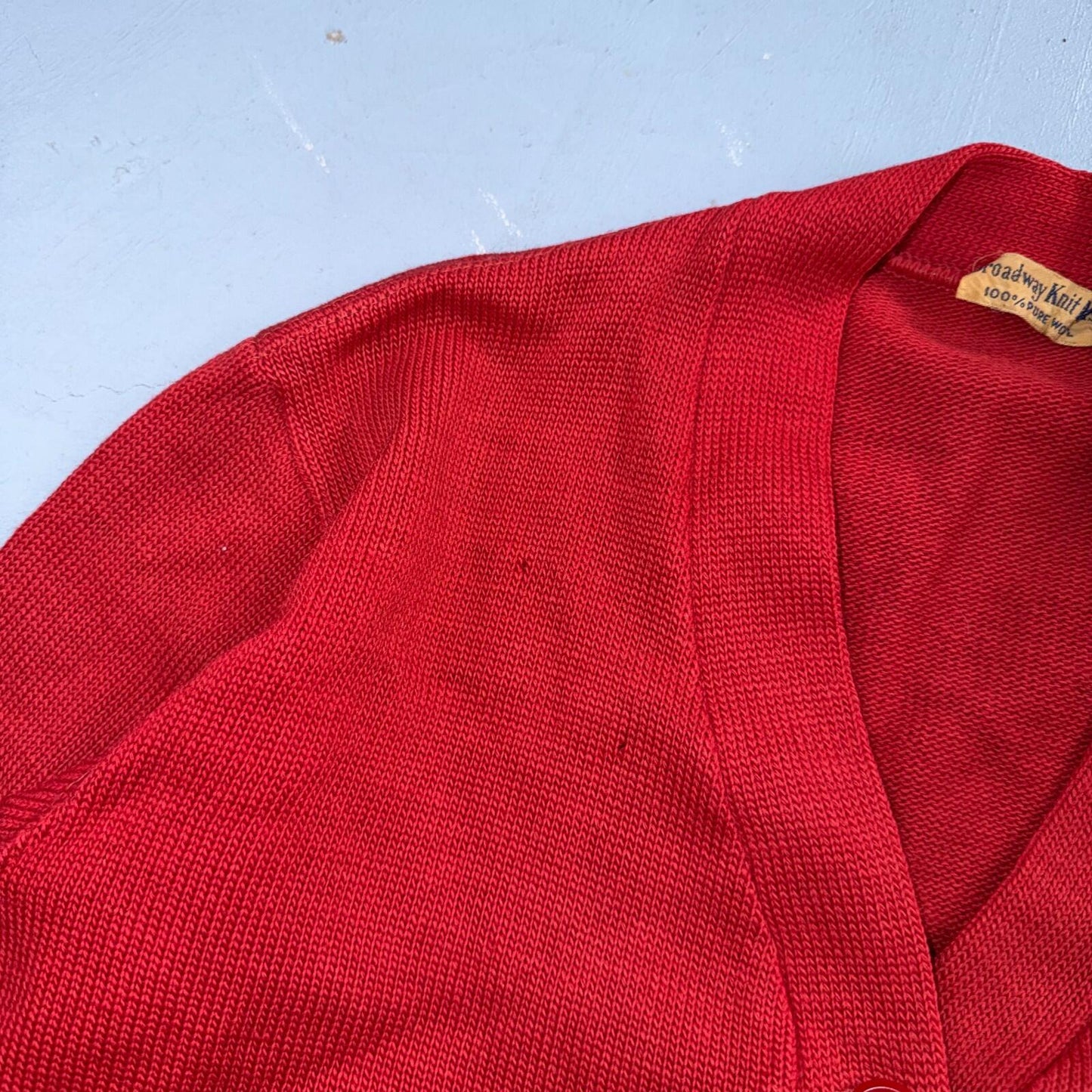 VTG Broadway Knitting Mills Mens S/M Cardigan 50s 60s Grunge Rockabilly Mod