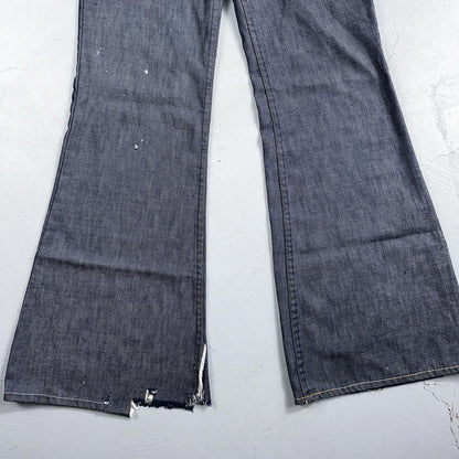 Levis 684 Orange Tab VTG Big Bell Dark Wash Bell Bottom Flare Jeans Sz 29x32