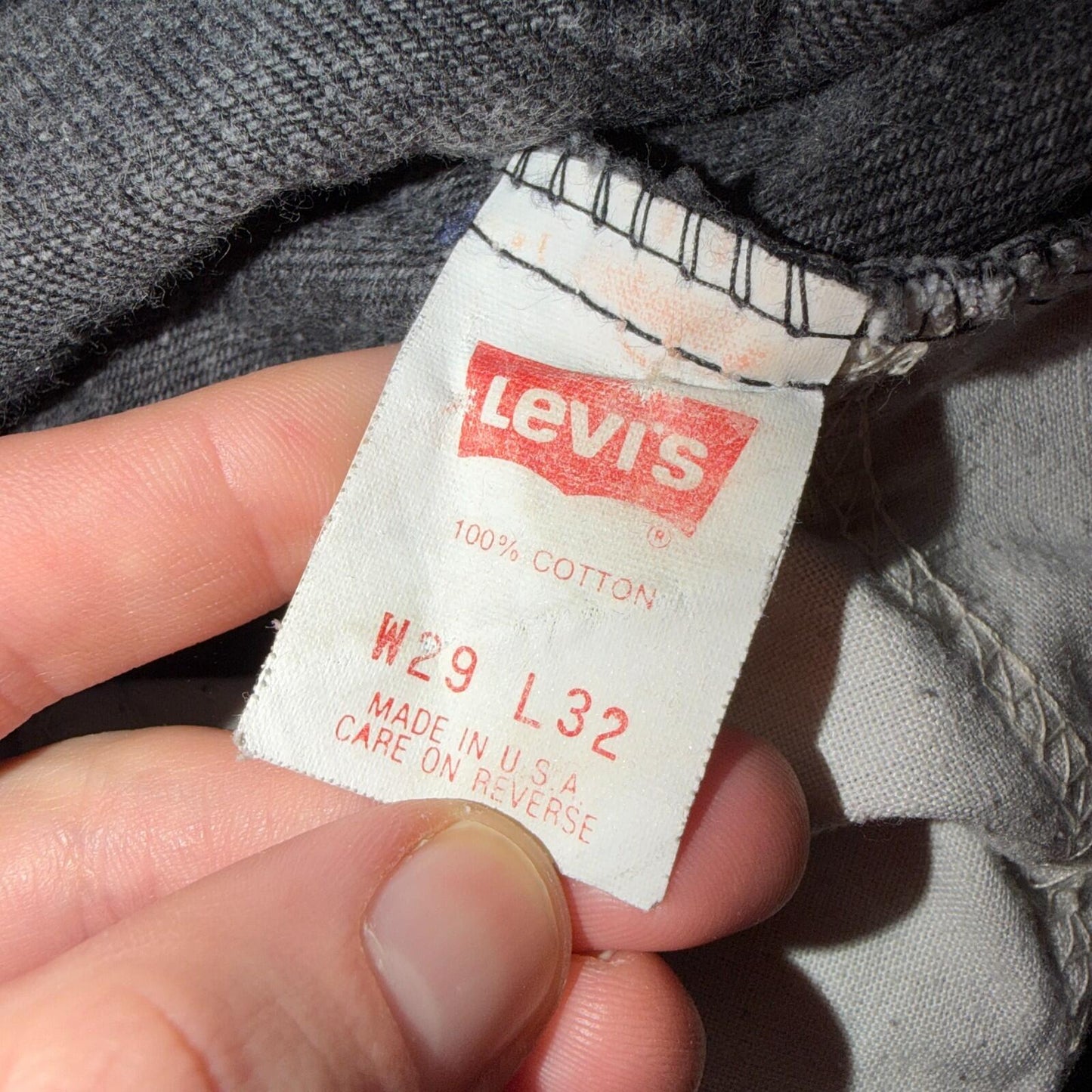 Levis 505 Vintage 90s 40505 Orange Tab Black Jeans 29x32 USA 1990s Act 28x28