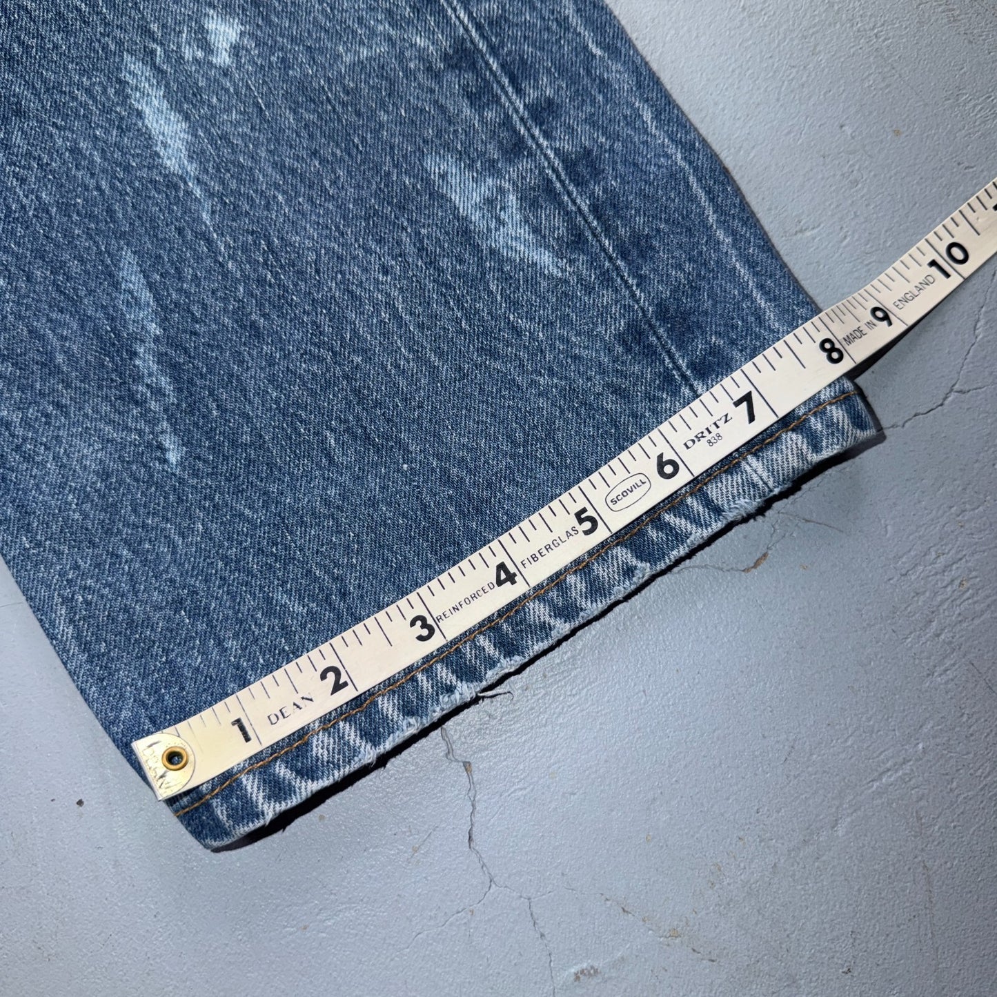 Levis 501 Vintage 90s USA XX Straight Leg Jeans Blue Light Wash 38x31 Act 35x28