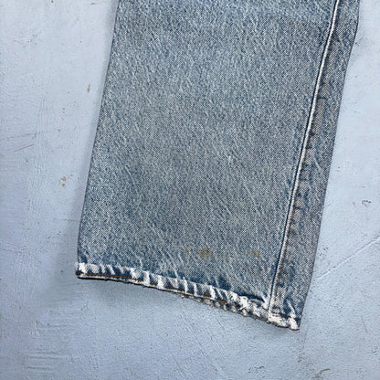 Levis 501 Vintage 80s USA XX Straight Leg Jeans Blue Light Wash 38x33 Act 34x29