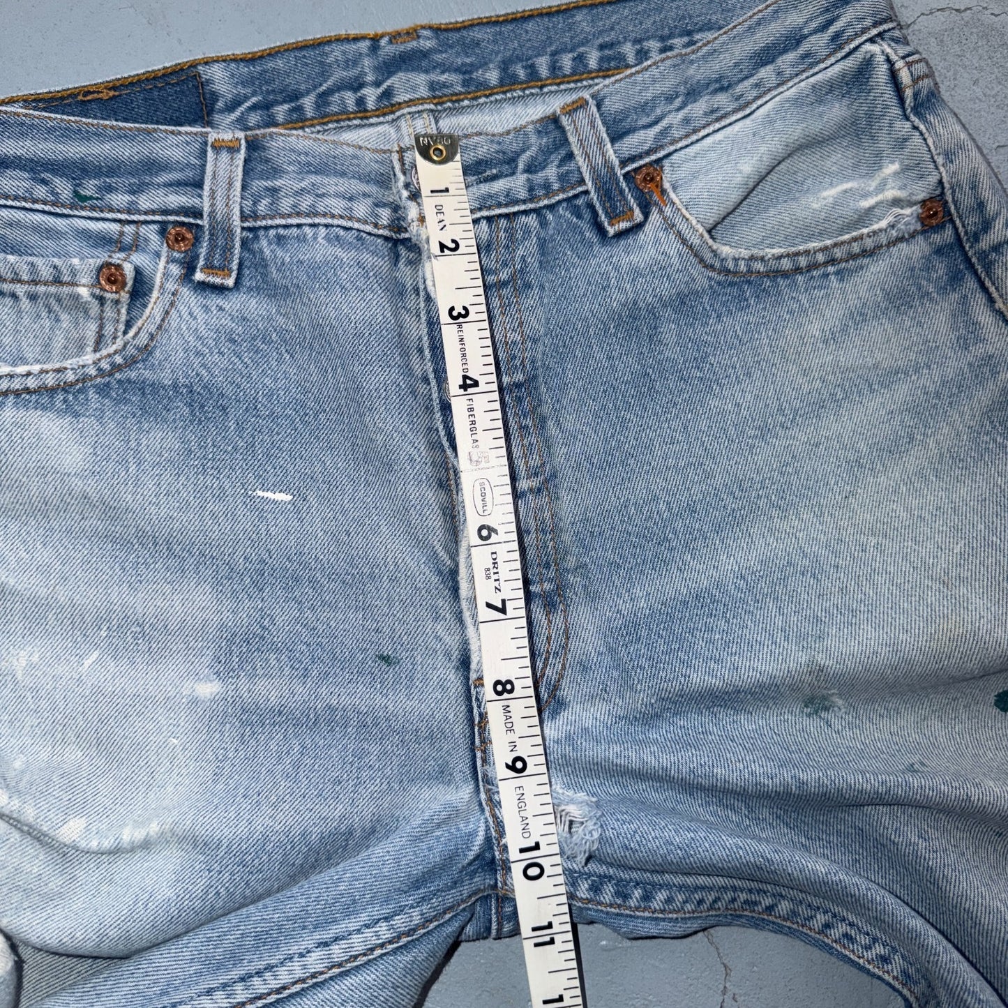 Levis 501 Vintage 90s Y2K XX Straight Leg Jeans Blue Light Wash 31x34 Act 29x29
