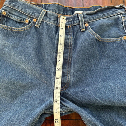 VTG Levis 501 XX Button Fly 90s Y2K Jeans Denim Straight Capri 34x30 Act 31x25