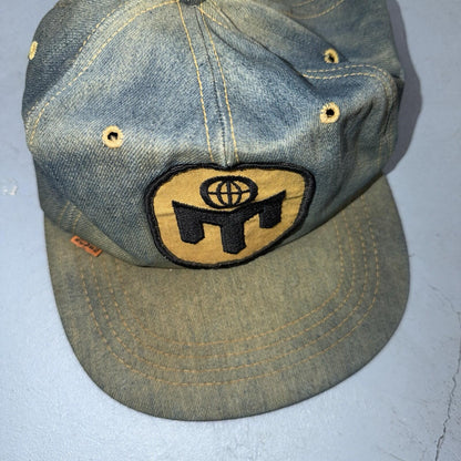 Vintage 70s Levi Strauss Denim Orange Tab Trucker Jean Cotton Snapback Hat