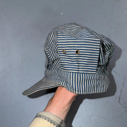 Pinstripe Union Conductor VTG Hat Cap Snapback Penneys Hickory Stipe 50s 60s
