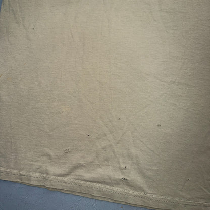 Nike Tan Swoosh Basic 90s VTG T Shirt 1990s USA Gym Boxy Fit Cool Travis Scott