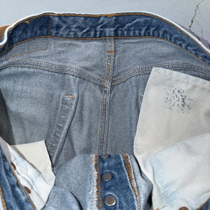 Levis 501 Vintage 90s USA XX Straight Leg Jeans Blue Light Wash 38x30 Act 35x27
