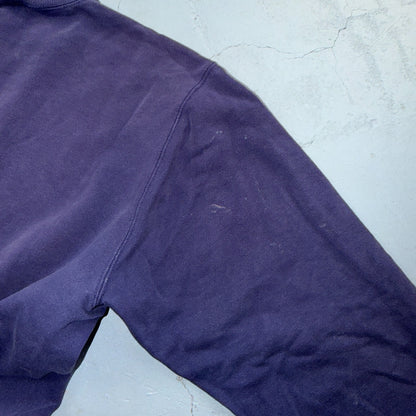 VTG Champion Crewneck Sweatshirt Navy Embroidered Logo USA 2XL Thrashed Gym