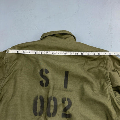 VTG 60s USN US Navy Military A-2 Intermediate Cold Weather Deck Jacket Stencil