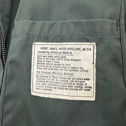 VTG 1960s AG-274 Military Green Water Repellent Jacket 42R Gabardine Rockabilly