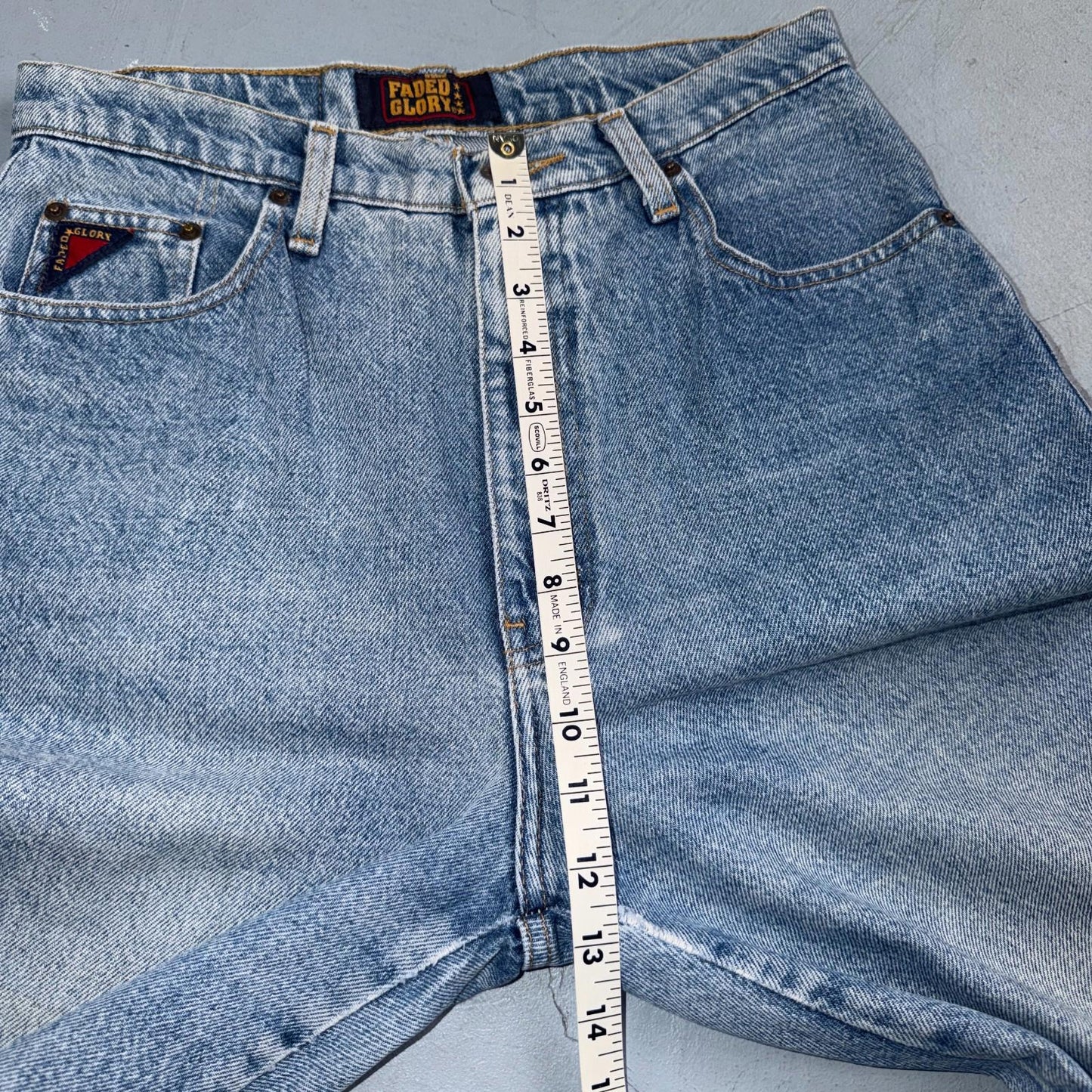 Vintage Y2K Faded Glory Jeans Womens 12 Light Blue Classic Fit USA 29x29 Skinny
