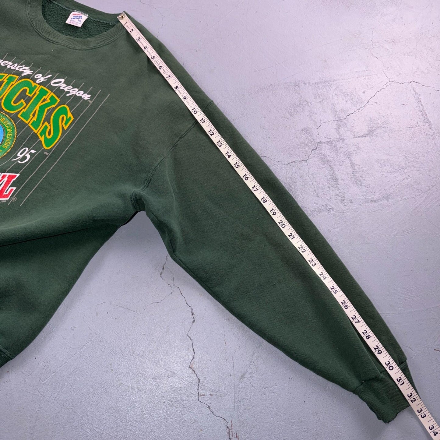 Vintage Oregon Ducks 1995 Rose Bowl Adult XL Crewneck Sweatshirt Jerzees 90s